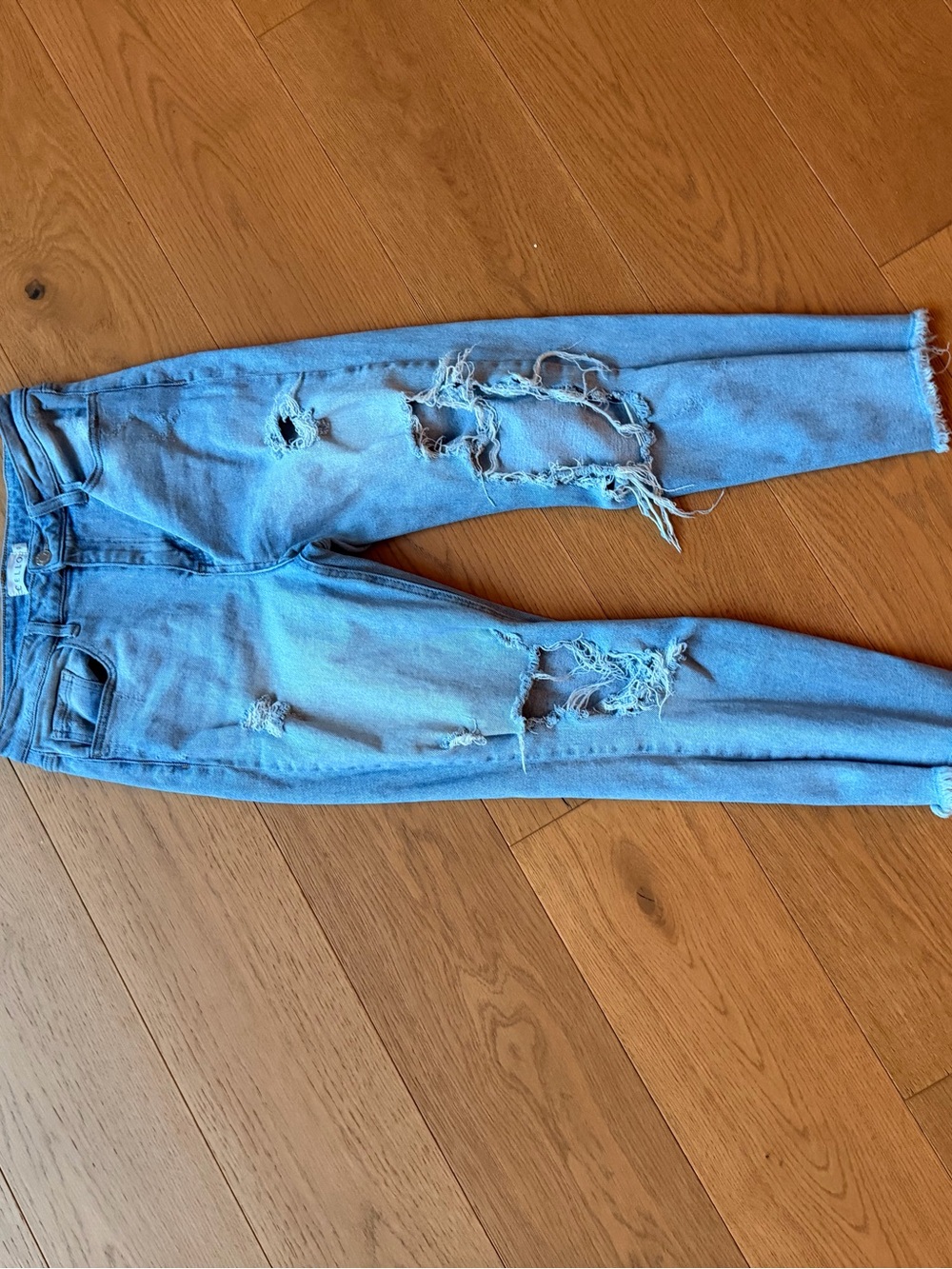 Cello Light Blue Distressed Skinny Jeans